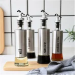 Covered Smart Glass Oil Bottle